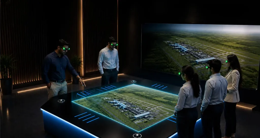Holographic Digital Twin for Noida International Airport