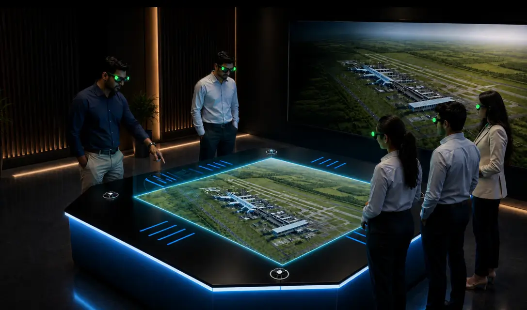 Holographic Digital Twin for Noida International Airport
