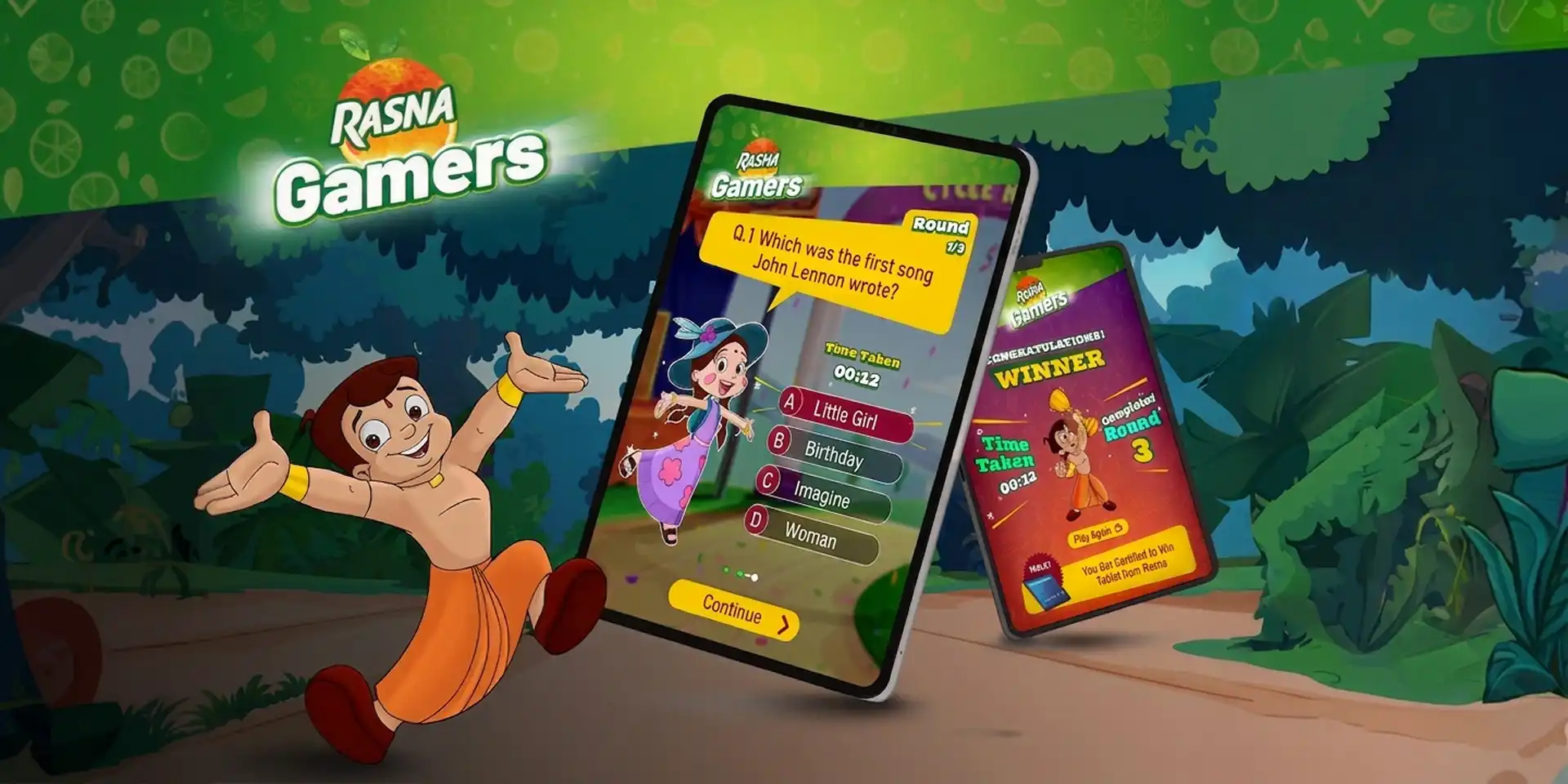 Rasna’s Chhota Bheem Quiz Game: A Scan, Play & Win Advergame