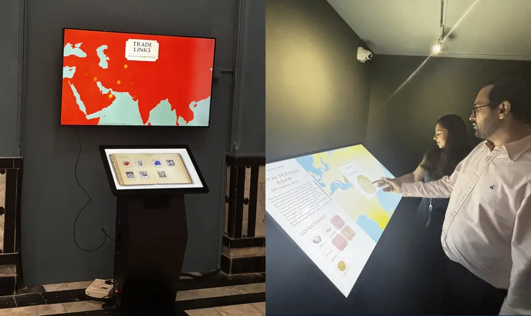 Interactive digital experiences built by ViitorX for the CSMVS Networks of the Past exhibition.
